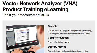 Vector Network Analyzer (VNA) Product Training eLearning