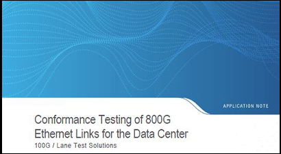 Conformance Testing of 800G Ethernet Links for the Data Center