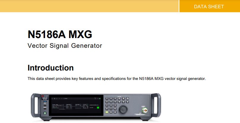 N5186A MXG Data Sheet