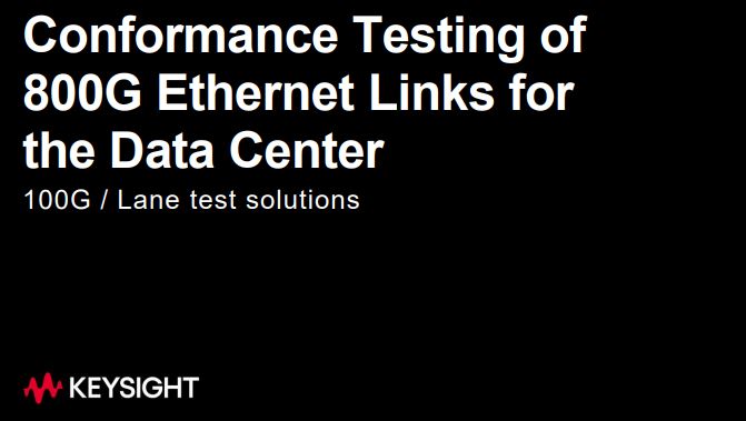 Conformance Testing of  800G Ethernet Links for  the Data Center