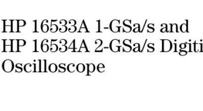 Keysight Technologies 16534A Specs and Manuals