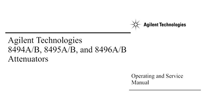 Keysight Technologies 8494B Specs and Manuals