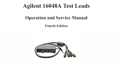 Keysight Technologies 16048A Specs and Manuals