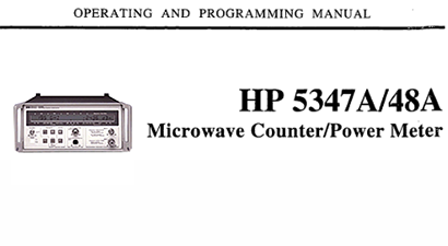 Keysight Technologies 5348A Specs and Manuals
