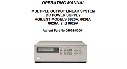 Keysight Technologies 6625A Specs and Manuals