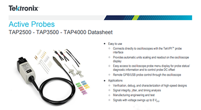 Tektronix TAP4000 Spec Sheet
