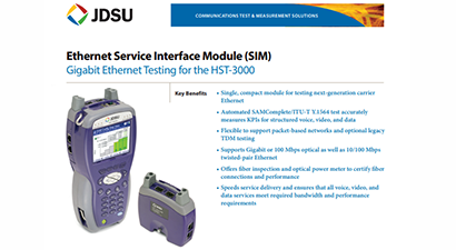 Viavi Solutions Inc. HST3000-ETH-VOIP-VDS Spec Sheet