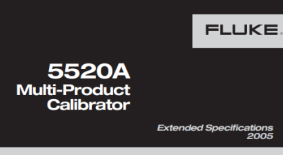 Fluke 5520A Spec Sheet