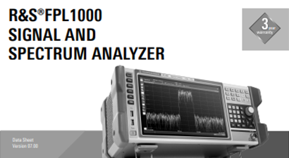 Rohde & Schwarz FPL1003 Spec Sheet