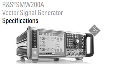 Rohde & Schwarz SMW200A-B106 Spec Sheet
