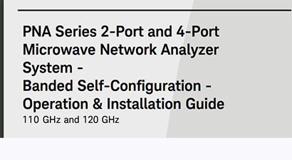 Keysight PNA/PNA-X Series Installation Guide