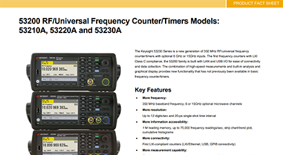 53200 RF/Universal Frequency Counter/Timers Models:  53210A, 53220A and 53230A