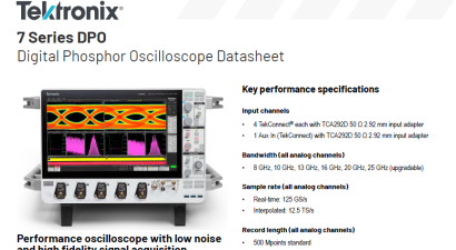 7 Series DPO Digital Phosphor Oscilloscope Datasheet